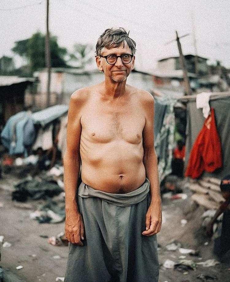<p><strong>Hindistan yapımı filmin seti kurulduğunda bu fikrin aklına geldiğini söyleyen Pillai, Microsoft'un kurucu ortağı Bill Gates'i bir gecekondunun önünde, gri renkli bir peştamal, üstü çıplak vaziyette çizdi.</strong></p>