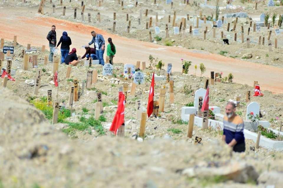 <p>Depremde enkaz altından kurtarılan ancak bazı uzuvlarını kaybeden depremzedeler de hayatını kaybeden akrabalarının mezarlarını ziyaret etti.</p>

<p> </p>
