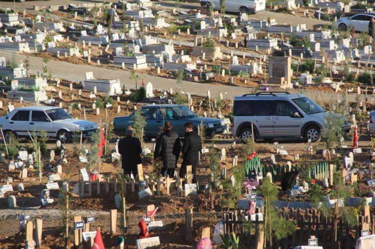 <p>6 Şubat'ta yaşanan depremlerde Malatya'da vefat eden bin 300'ü aşkın deprem şehidinin ilk bayramlarında yakınları mezarlara koştu. </p>
