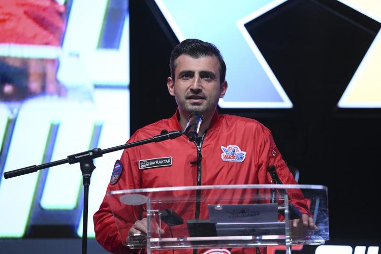 <p>Baykar Yönetim Kurulu Başkanı ve TEKNOFEST Yönetim Kurulu Başkanı Selçuk Bayraktar </p>
