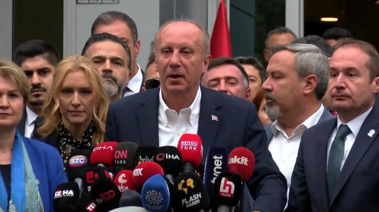 <p>Öte yandan, Muharrem İnce adaylıktan çekildiğini duyurdu. İsmi oy pusulasında bulunan İnce, ikinci tura kalamayacak. Resmi başvuru yapması halinde de seçimi kazandığı takdirde mazbatası verilmeyecek.</p>