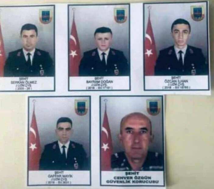 <p>Dün 23. Piyade Tümen Komutanlığı'nda tören vardı.Şehit Bayram Doğan’ın naaşı Tokat’a, şehit Özcan İlhan’ın naaşı Aydın’a, şehit Serkan Ölmez’in naaşı Mersin’e, Şehit Gaffar Mayik’in naaşı Şanlıurfa’ya hava yolu ile uğurlandı.</p>
<p>Güvenlik korucusu Cevher Özgün ise Uludere ilçesi İnceler köyüne ambulansla gönderildi.</p>