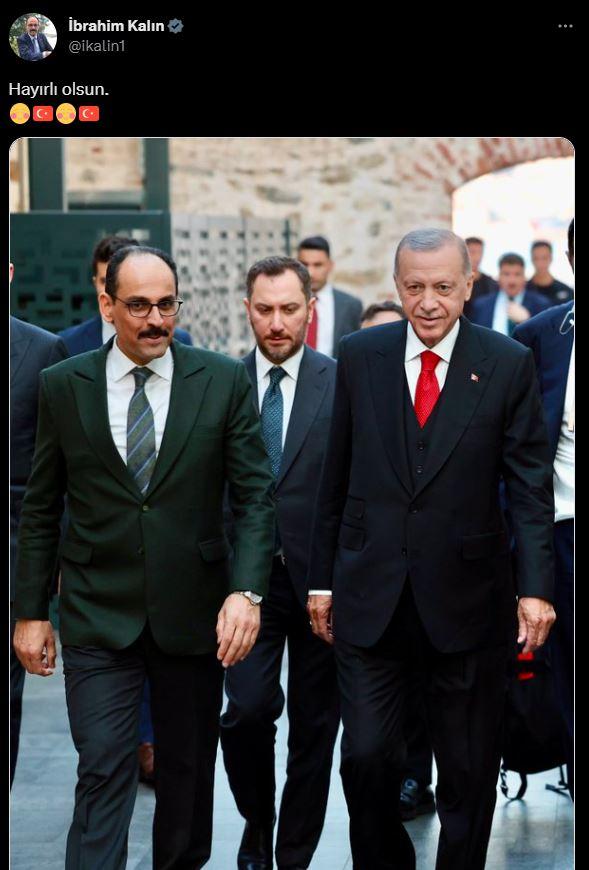 <p><strong>CUMHURBAŞKANLIĞI SÖZCÜSÜ İBRAHİM KALIN:</strong></p>

<p><strong>"Hayırlı olsun"</strong></p>
