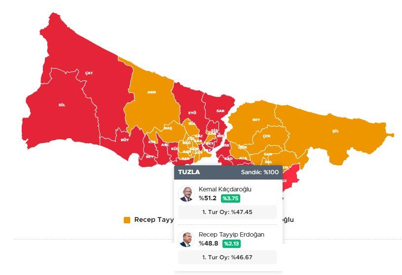 <p>TUZLA 28 MAYIS 2023 SEÇİM SONUÇLARI</p>
