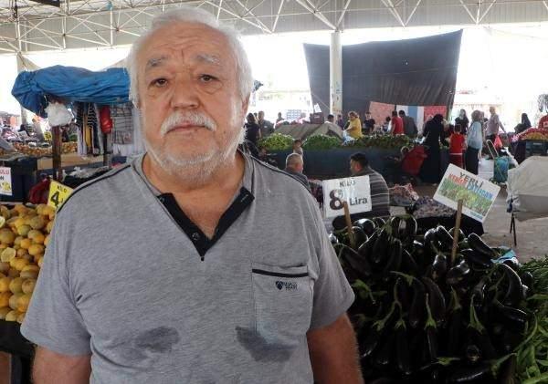 <p>Semt pazarında alışveriş yapan ve kilosu 8 liradan patlıcan alan Duran Küçükbozdöl ise “Market fiyatları çok anormal. </p>

