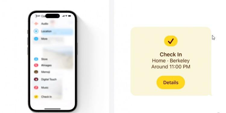 <p><strong>CECK IN ÖZELLİĞİ İLE GÜVENLİ DOLAŞIM</strong></p>

<p> </p>

<p>Güvenlik cephesinde de yeniliğe giden Apple, Mesajlar'daki Check In özelliği, eve güvenli bir şekilde vardığınızda güvendiğiniz kişileri uyaracak. Beklenenden daha yavaş hareket ediyorsanız, Check In konum, pil seviyesi ve cep telefonu hizmet durumu gibi bilgileri kişilerle paylaşacak, böylece bir şeylerin yolunda olup olmadığı güvendiğiniz kişiler tarafından daha kolay belirlenecek.</p>
