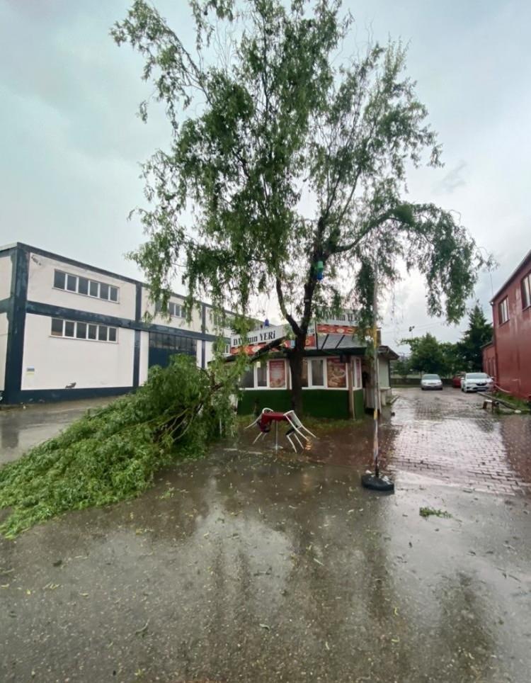 <p> Bursa'nın İnegöl ilçesinde şiddetli yağış nedeniyle sürücüler zor anlar yaşadı.</p>
