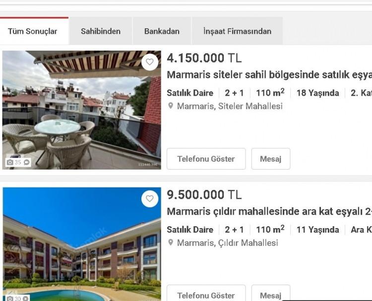 <p>Marmaris Emlak Müşavirleri Derneği Basın Sorumlusu Çetin Aksu, "Cumhurbaşkanlığı seçimleri öncesinde 'bekle gör' moduna giren emlak piyasası seçim sonucunda hareket beklerken döviz endekslerinin sürekli yer değiştirmesi ve artması yatırımcıları ister istemez yine 'bekle gör' modunda bekletmekte ve bu da piyasaları olumsuz yönde etkilemektedir. Satışlar çok az. Çok ciddi satışlar genel anlamda yok. Bununla beraber fiyatlar yerinde durmuyor, doların yükselmesini dövizin yükselmesi ile beraber fiyatlarda yine artış gösteriyor" dedi.</p>
