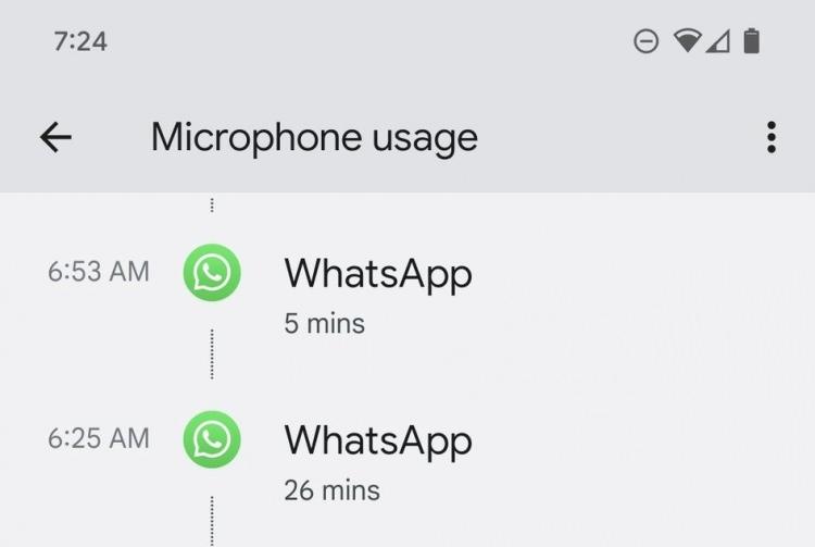 <p>Dabiri telefonun izin günlüğüne baktığında, <strong>WhatsApp'ın mikrofona birkaç dakikada bir eriştiğini</strong> gördü.</p>
