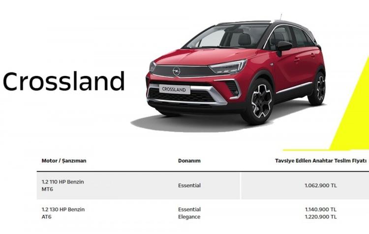 <p>OPEL CROSSLAND TEMMUZ AYI FİYAT LİSTESİ</p>
