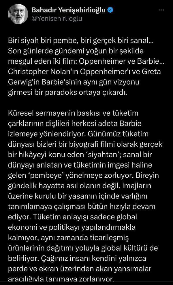 <p><strong>"Çağımız insanı kendini yalnızca perde ve ekran üzerinden akan yansımalar aracılığıyla tanımaya zorlanıyor"</strong></p>
