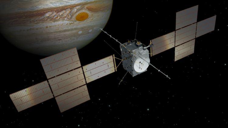 <p>Jüpiter Buzlu Uydu Kaşifi (JUICE), Avrupa Uzay Ajansı (ESA) tarafından 14 Nisan 2023'te başlatılan ve Jüpiter'in Ganymede, Callisto ve Europa uydularına odaklanan bir misyon.</p>
