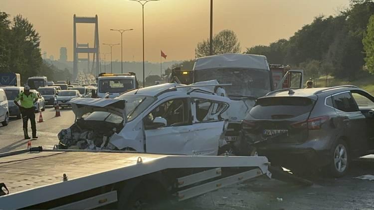 <p>Kaza, saat 18.00 sıralarında Fatih Sultan Mehmet Köprüsü(FSM) Ankara istikametinde meydana geldi. </p>
