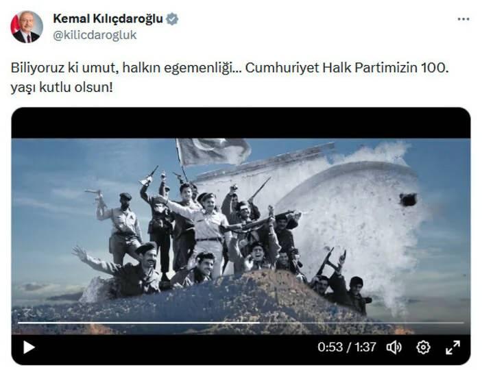 <p>CHP Genel Başkanı Kemal Kılıçdaroğlu, 100'üncü yıl videosunda Türk mücahitler yerine EOKA’lı teröristlerin paylaşması ise tepki çekti.</p>
<p> </p>
<p>Peki bu skandalla beraber CHP’nin kurulduğundan beri işlediği cürümler neler?</p>
<p> </p>