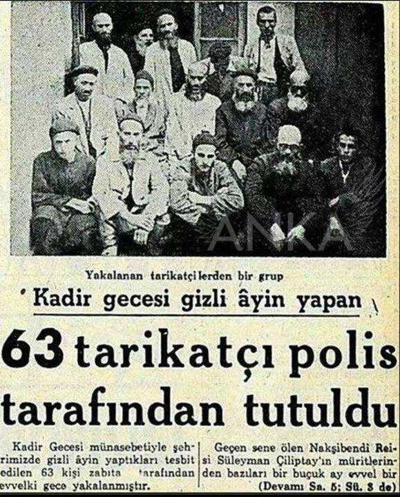 <p><span data-darkreader-inline-color="" style="--darkreader-inline-color:#a95656; color:rgb(165, 42, 42)"><strong>MÜSLÜMANLARA BASKI: KADİR GECESİ GİZLİ AYİN(!)</strong></span></p>
<p>Her alanda baskı kuran CHP tek parti rejimi, insanların inançlarını yaşamasına engel oldu. Gazeteye yansıyan bir haber, Kadir gecesinde ibadet eden Müslümanlara huzur vermediğini gözler önüne seriyor.</p>