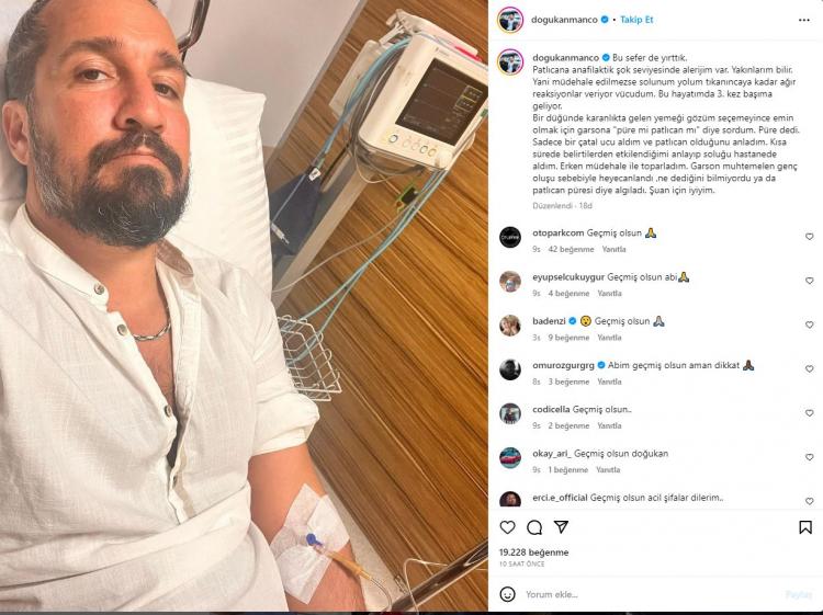 <p><span style="color:#000000"><strong>Manço'ya hayranları ve dostlarından çok sayıda geçmiş olsun mesajı geldi.</strong></span></p>
