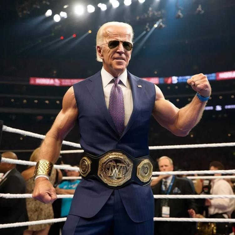 <p><strong>WWE güreşçisi Biden</strong></p>
