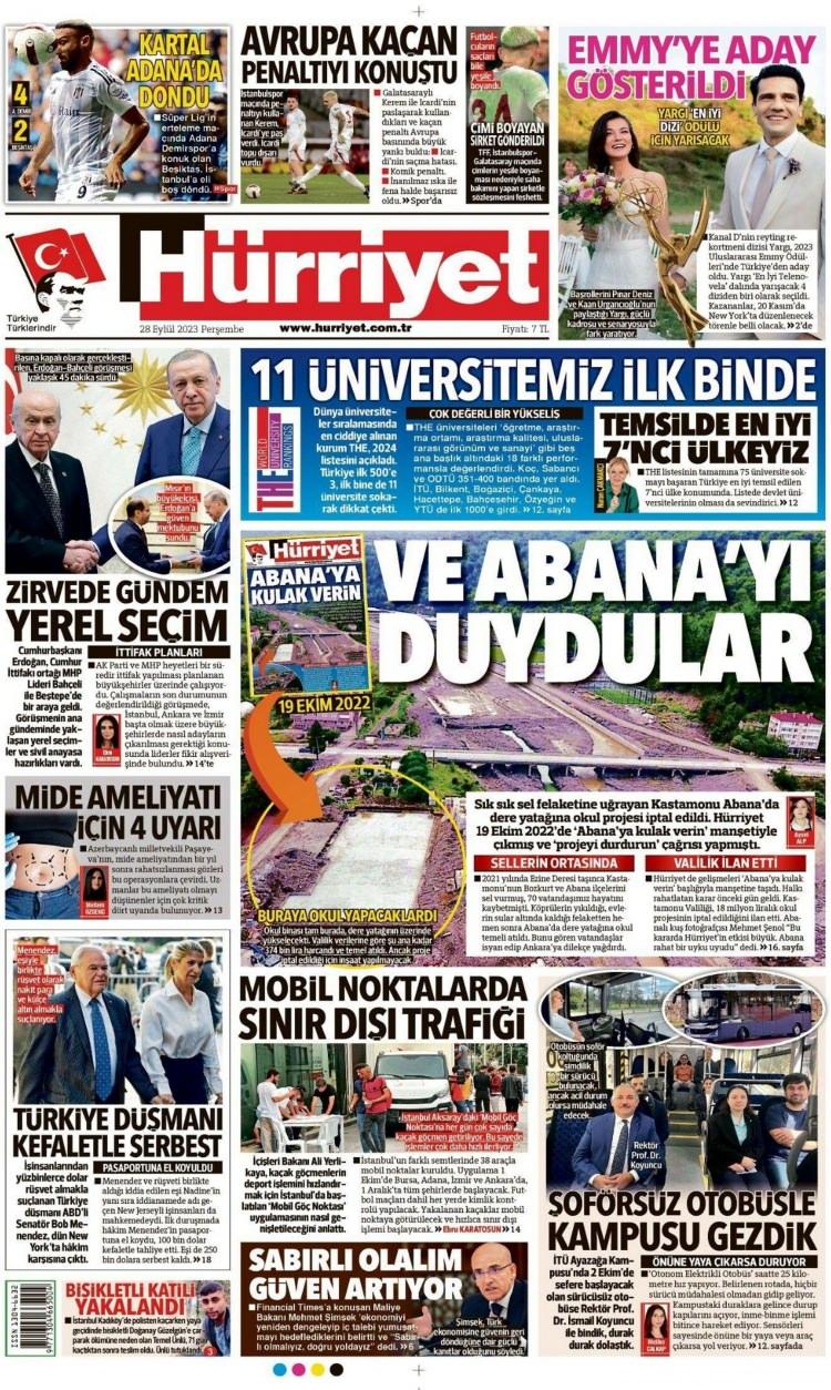 <p>28 Eylül Perşembe günü atılan gazete manşetlerini siz değerli okurlarımız için derledik...</p>
