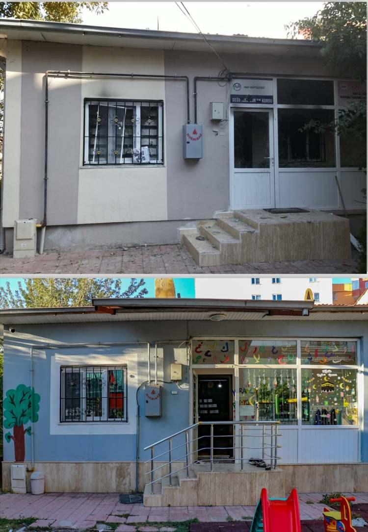 <p>Merkez Sur ilçesi Ziya Gökalp Mahallesi'nde bulunan 2 katlı Ziya Gökalp Müzesi, PKK'lı teröristlerce ateşe verilmesi sonucu büyük tahribata uğradı.</p>