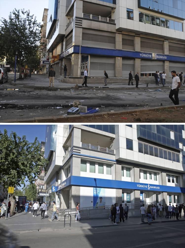 <p>Van'ın Özalp ilçesinde ise terör örgütü yandaşlarının hedefi olan Aile Destek Merkezi, saldırılar dolayısıyla kullanılamaz hale geldi. Kaymakamlık ve Belediye tarafından onarılan merkez, yeniden ilçedeki kadınların hizmetine sunuldu.</p>