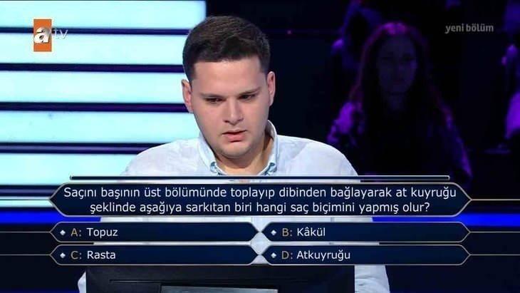 <p>Geçtiğimiz hafta başarılı bir performansı dikkat çeken Ahmet Talha Dağlı 500 bin TL değerindeki soruyu doğru bilerek 1 milyon TL'lik soruyu görmeye hak kazanmıştı.</p>
