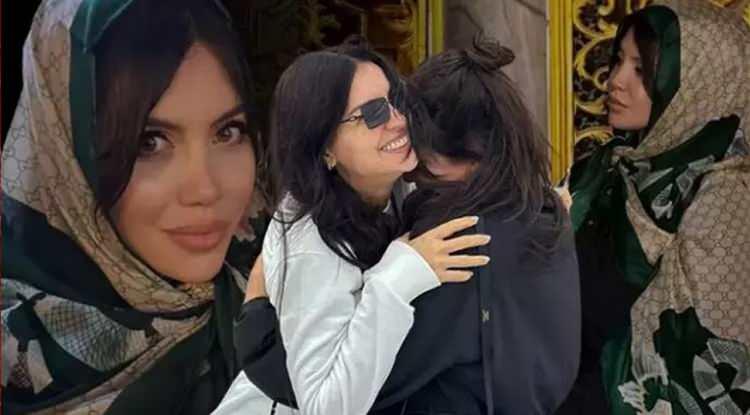 <p><span style="color:#B22222"><em><strong>Galatasaray'ın yıldız futbolcusu Mauro Icardi'nin eşi Wanda Nara, Arjantin'den gelen kız kardeşini şehir turuna &ccedil;ıkardı. Tarihi Yarımada'dan vazge&ccedil;emeyen Nara, Ayasofya Camii'ni ziyaret ederek tesett&uuml;rl&uuml; pozlarını sosyal medya hesabından paylaştı.</strong></em></span></p>
