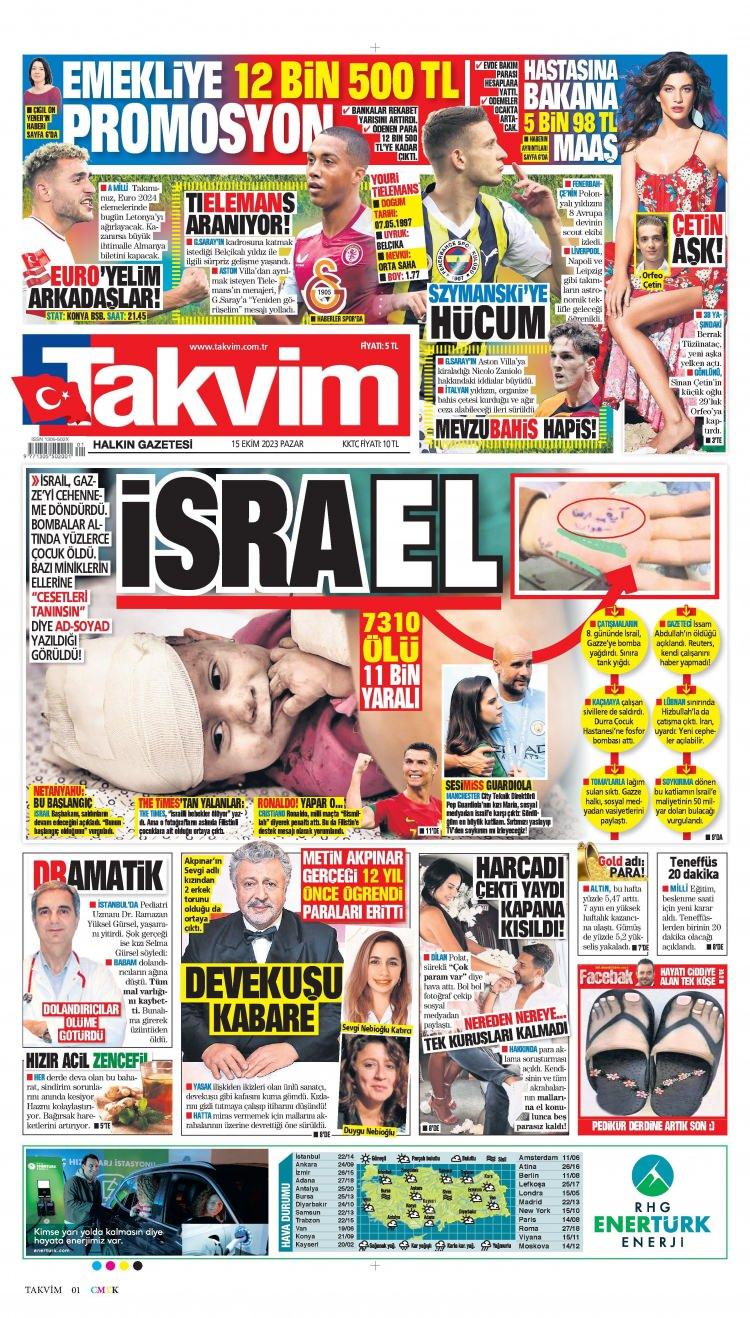 <p>15 Ekim Pazar günü atılan gazete manşetlerini siz değerli okurlarımız için derledik...</p>