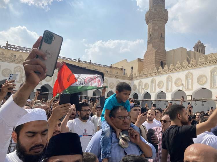 <p>Mısır'da Filistin'e destek yürüyüşü</p>