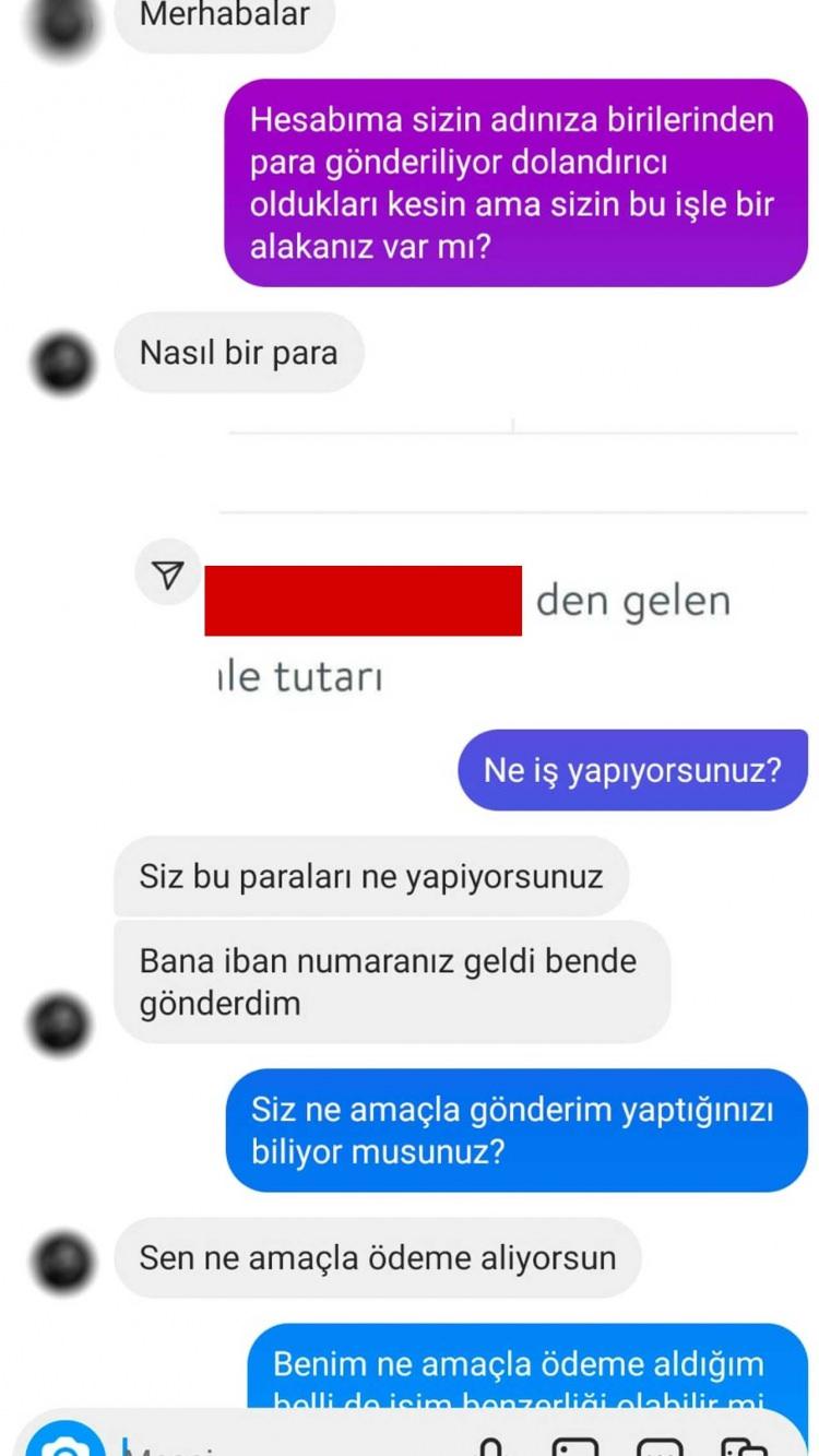 <p>EFT'de ismi geçen kişiyi araştırdık ve Instagram'da aynı isimli bir hesap bulduk.</p>

<p> </p>

<p>Neyse ki aynı isme sahip sadece bir kişi vardı. Kendisine yazdığımız da bazı sorulara cevap bulduk.</p>
