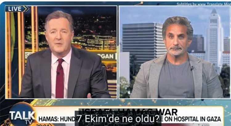 <p><strong>Morgan'ın, <span style="color:#B22222">"Siz İsrail olsaydınız Hamas'ın saldırılarına nasıl yanıt verirdiniz"</span> diye sorduğu Youssef, işgal altındaki Batı Şeria'da yaşananlara da gönderme yaptı. Hamas'ın varlık göstermediği Batı Şeria'da neden insanların öldürüldüğünü soran komedyen, "Orada insanları öldürmenin bahanesi ne?" dedi ve şöyle devam etti: <span style="color:#B22222">"Hamas'ın olmadığı bir dünya hayal edelim. Bu dünyaya 'Batı Şeria' adını verelim. Otuz yedi Filistinli çocuk öldürüldü; müzik festivali yok, yamaç paraşütü yok, Hamas yok."</span></strong></p>
<p> </p>