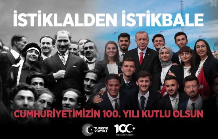 <p><span style="color:#000000"><strong>Cumhurbaşkanı Recep Tayyip Erdoğan'ın talimatıyla 2019 yılında 19 Mayıs 1919'un 100. yılı vesilesiyle hazırlanan 100. yıl logosu tüm etkinliklerde kullanılmak üzere titizlikle belirlenmişti. </strong></span></p>
