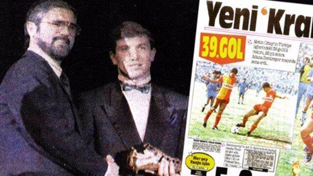 <p>1988: Tanju Çolak, 1987-1988 sezonunda 39 golle bir sezonda en fazla gol atan futbolcu oldu. Çolak, aynı zamanda attığı 39 golle France Football Dergisi'nin 'Altın Ayakkabı' ödülünün de sahibi oldu.</p>
