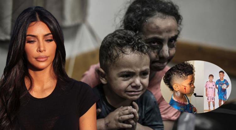 <p><span style="color:#B22222"><em><strong>Ermeni asıllı ABD'li Kim Kardashian, Cadılar Bayramı'nda çocuklarını tıpkı Gazze'de her gün bombalanarak can veren Filistinli çocuklar gibi giydirdiği anları sosyal medya hesabından paylaştı. Vicdanları yaralayan o paylaşım sosyal medya kullanıcılarını çileden çıkardı.</strong></em></span></p>
