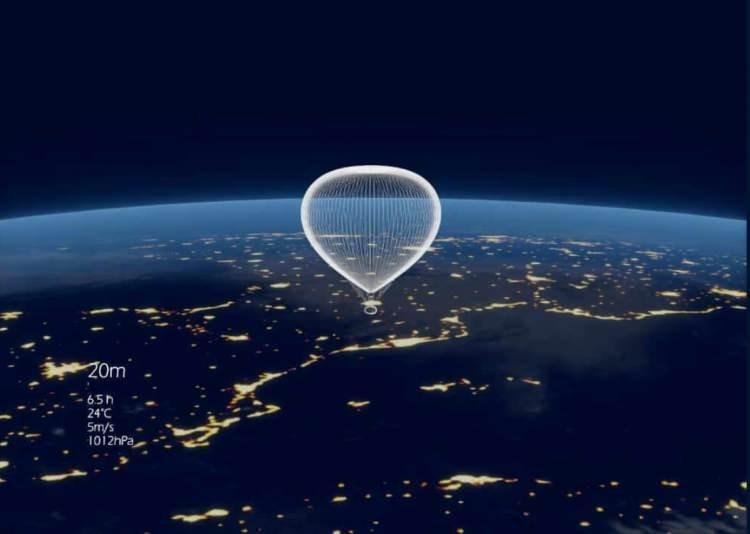 <p>Zephalto firmasının uzay balonu Fransa'dan havalanacak ve altı saatlik bir gidiş-dönüş yolculuğu sırasında 15,5 mil (25 km) yüksekliğe çıkacak olan devasa bir balonda yemek yerken yolcularına yıldızların manzarasını seyrettirecek.</p>
