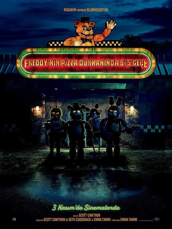 <p><strong>Freddy’nin Pizza Dükkanı’nda Beş Gece:</strong></p>
<p>3 Kasımda vizyona girecek olan film, gece vardiyasında çalışan bir güvenlik görevlisinin yaşadıklarını konu ediyor.</p>