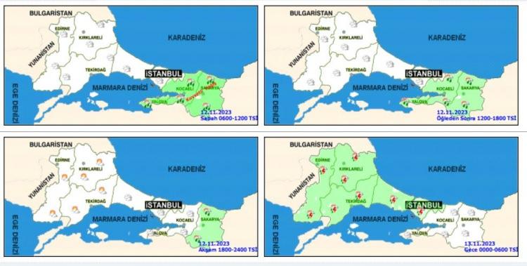 <p><strong>İSTANBUL İÇİN PEŞ PEŞE UYARILAR</strong></p>
<p>Meteoroloji Genel Müdürlüğü İstanbul'da dün etkisini gösteren sağanak yağışla ilgili önümüzdeki saatlere dikkat çekerek yeni uyarıda bulundu. Sağanak yağış konusunda AKOM ve İstanbul Valiliği’nden de peş peşe uyarı geldi.</p>
<p> </p>