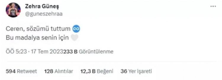 <p>Zehra Güneş'in yaşananlardan sonra yanımızda olması, bizi hatırlaması çok güzel, ince bir davranış. Kendisine sizin aracılığınızla bir kez daha teşekkür ediyorum. Onun maddi olarak yanımızda olmasından öte kızlarımızın yanında olması, elinin onların üzerinde olması bizim için çok çok anlamlı." dedi.</p>