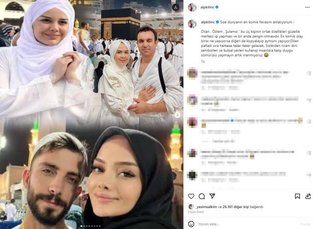 <p><strong><span style="color:#800000">Şulemsi, Tayyar-Özlem Öz, Nevra Bilem </span><span style="color:#000080">ve</span> <span style="color:#800000">Rabia Toprak</span><span style="color:#000080">'ı</span></strong><strong><span style="color:#000080">n paylaşımlarını da yayınlayan Kılınç,</span></strong><strong> <span style="color:#800000"><em>"Biri ne iş yapıyorsa diğeri de onu kopyalıyor"</em></span> <span style="color:#000080">demişti.</span></strong></p>
<p> </p>