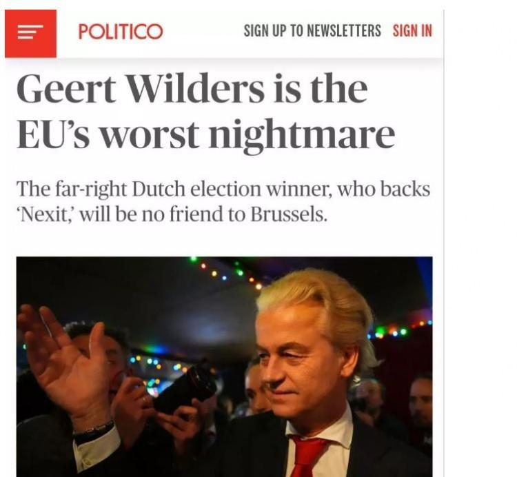<p>AB'NİN EN KÖTÜ KÂBUSU</p>

<p>ABD merkezli yayın kuruluşu Politico seçimin lideri Wilders için "AB'nin en kötü kâbusu" başlığı attı.</p>
