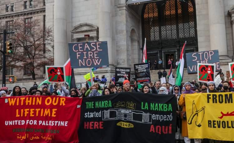 <p>New York'ta Filistin'e destek gösterisi düzenlendi</p>
<p></p>
