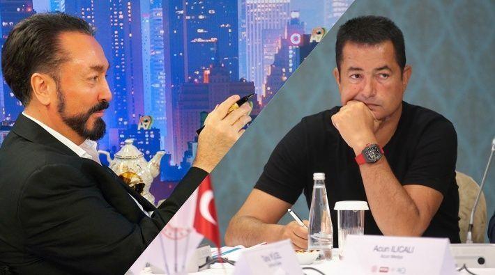 <p>Gazeteci Enver Aysever'in sorularını yanıtlayan Acun Ilıcalı, Adnan Oktar'ın kendisi için "Talebem" demesi ve çıkan fotoğrafı hakkında</p>