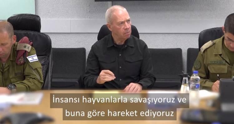 <p><span style="color:#A52A2A"><strong>KENDİLERİNDEN OLMAYANLARA ‘HAYVAN’ TANIMLAMASI</strong></span></p>
<p>Nazi Almanyası, Aryan ırkında olmayan ırklar için “alt insan” anlamına gelen “untermensch” ifadesini kullanmıştı. Yahudiler, fare ve haşere ile sembolize edilmişti. Aynı şekilde İsrailli yetkililer de Filistinliler için “hayvanlaşmış insanlar” tanımlamasını kullandı.</p>