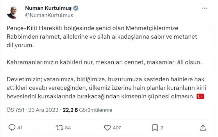 <p><strong>TBMM Başkanı Numan Kurtulmuş</strong></p>
