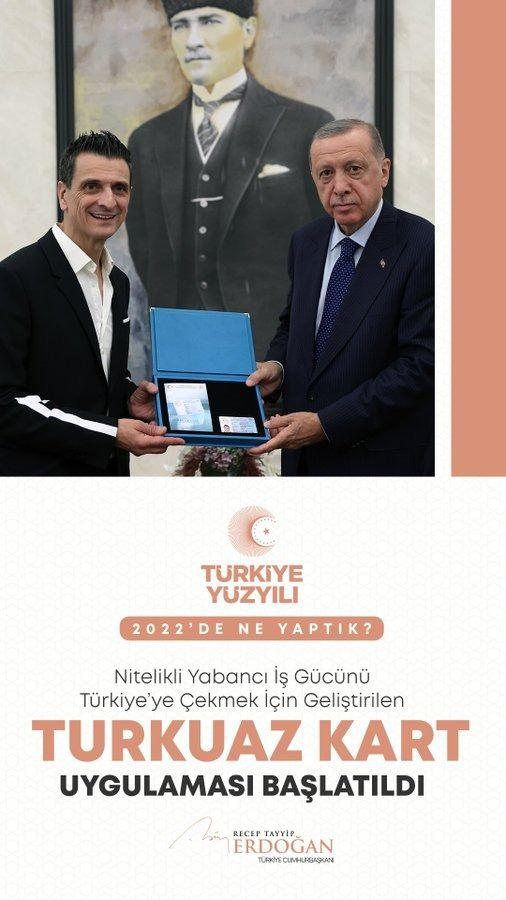 <p>Nitelikli yabancı iş gücünü ülkemize çekmek için geliştirdiğimiz Turkuaz Kart uygulamasını başlattık.</p>