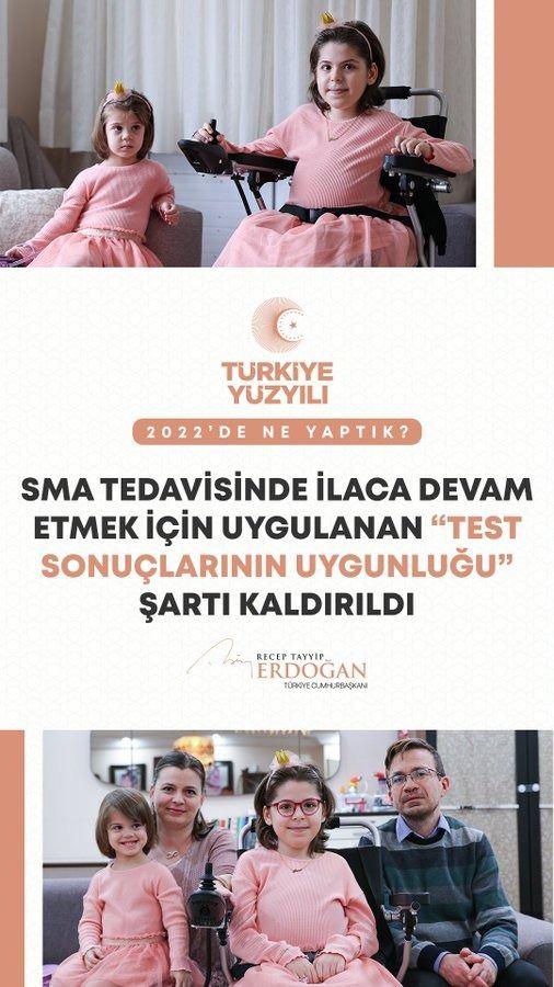 <p>SMA hastalığı tedavisinde ilaca devam etmek i&ccedil;in uygulanan &ldquo;test sonu&ccedil;larının uygunluğu&rdquo; şartını kaldırdık.</p>
