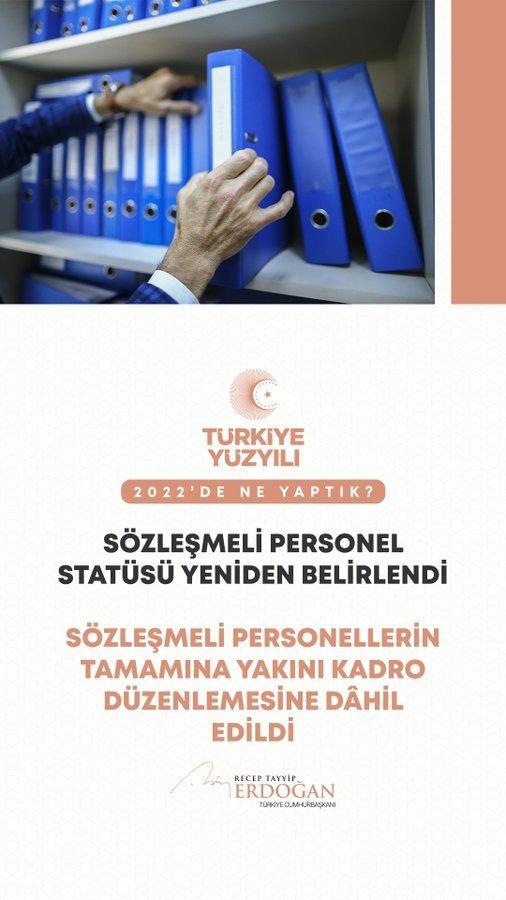 <p>Kamudaki s&ouml;zleşmeli personelin kadroya ge&ccedil;irilmesine y&ouml;nelik d&uuml;zenlemeyi ilan ettik.</p>
