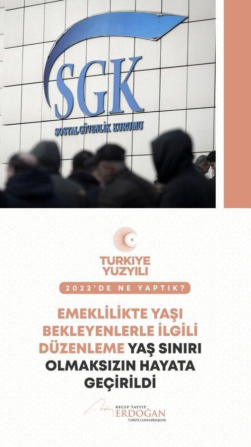 <p>Emeklilikte yaşı bekleyen vatandaşlarımızla ilgili d&uuml;zenlemeyi yaş sınırı olmaksızın tamamladık.</p>
