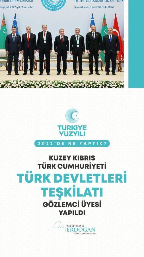 <p>T&uuml;rk Devletleri Teşkilatına g&ouml;zlemci &uuml;ye olarak katılan Kuzey Kıbrıs T&uuml;rk Cumhuriyeti&rsquo;nin temsilini g&uuml;&ccedil;lendirdik.</p>
