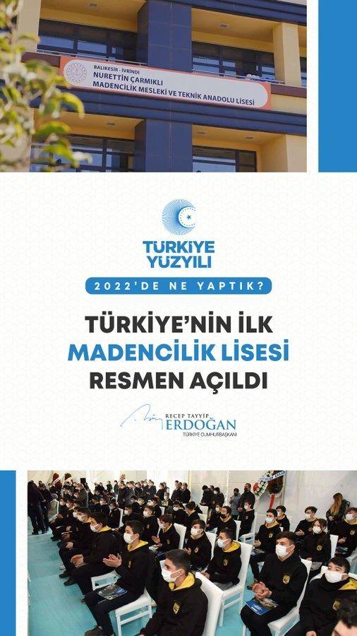 <p>T&uuml;rkiye&rsquo;de ilk defa madenciliğe &ouml;zel bir meslek lisesini hizmete aldık.</p>
