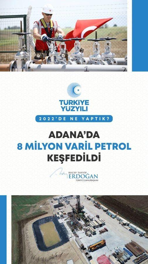 <p>Adana&rsquo;da 8 milyon varil petrol keşfettik.</p>
